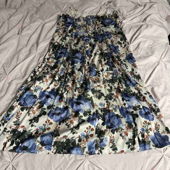 SALE ✨ Abercrombie & Fitch Blue Floral Midi Dress - Picture 5 of 6